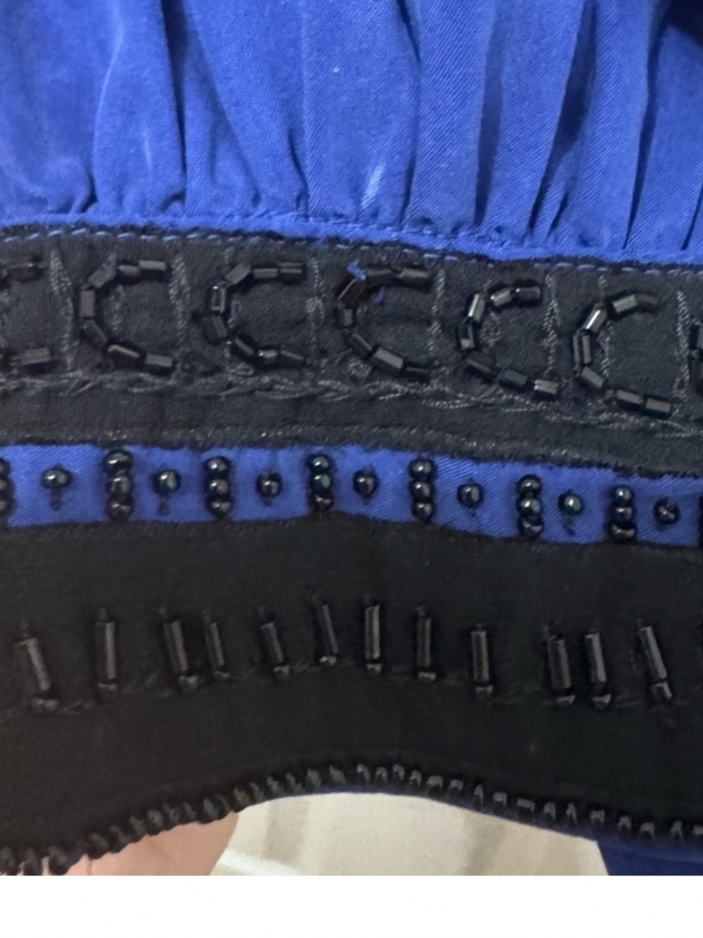 Chico’s Embellished Colorclock Top in Cobalt Combo Sz M EUC $109R - Picture 7 of 13